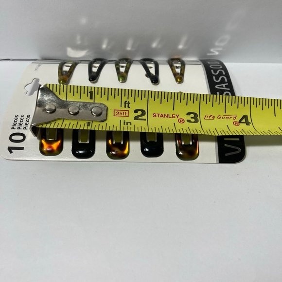 Vidal Sassoon 1.5" Hair Clip Barrettes Black Brown - Picture 12 of 14